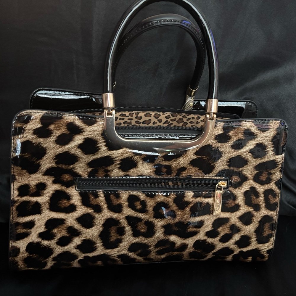 Diophy Leopard Print Handbag